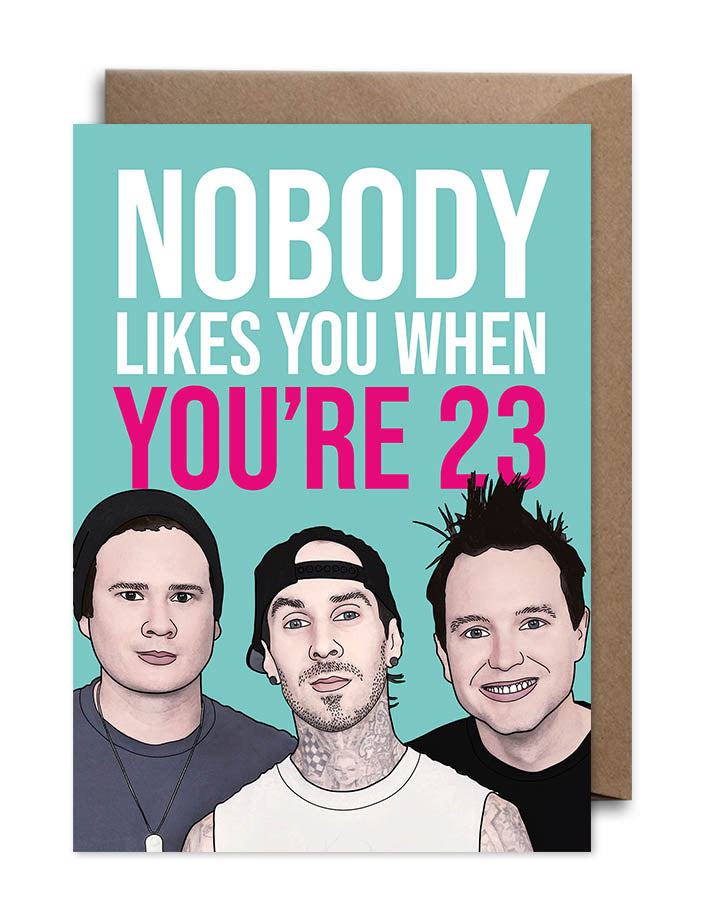 Blink 182 - 23rd Birthday Card