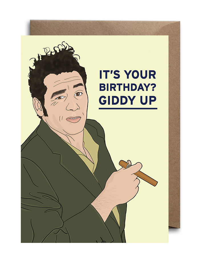 Kramer, Giddy Up! - Seinfeld Birthday Card
