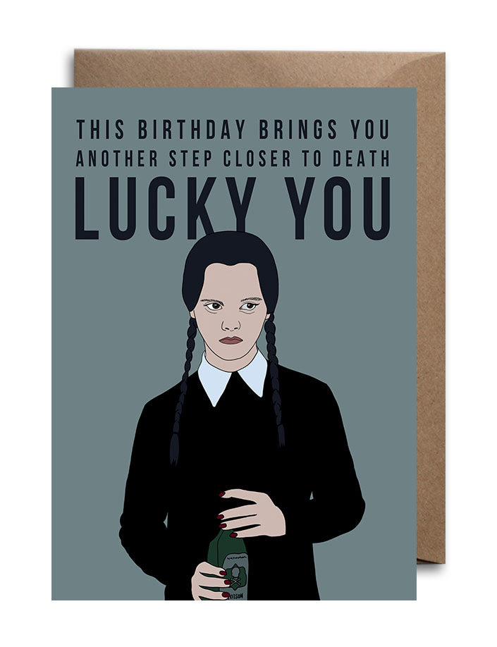 Wednesday Addams Birthday Card