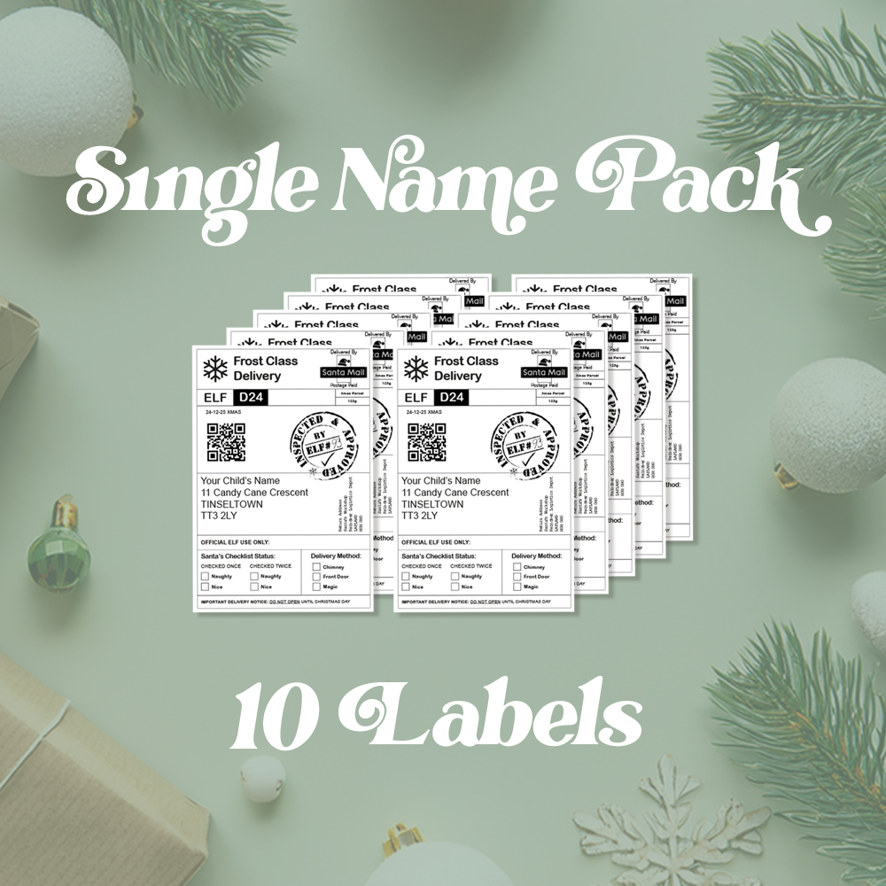 Personalised Santa Mail Shipping Label