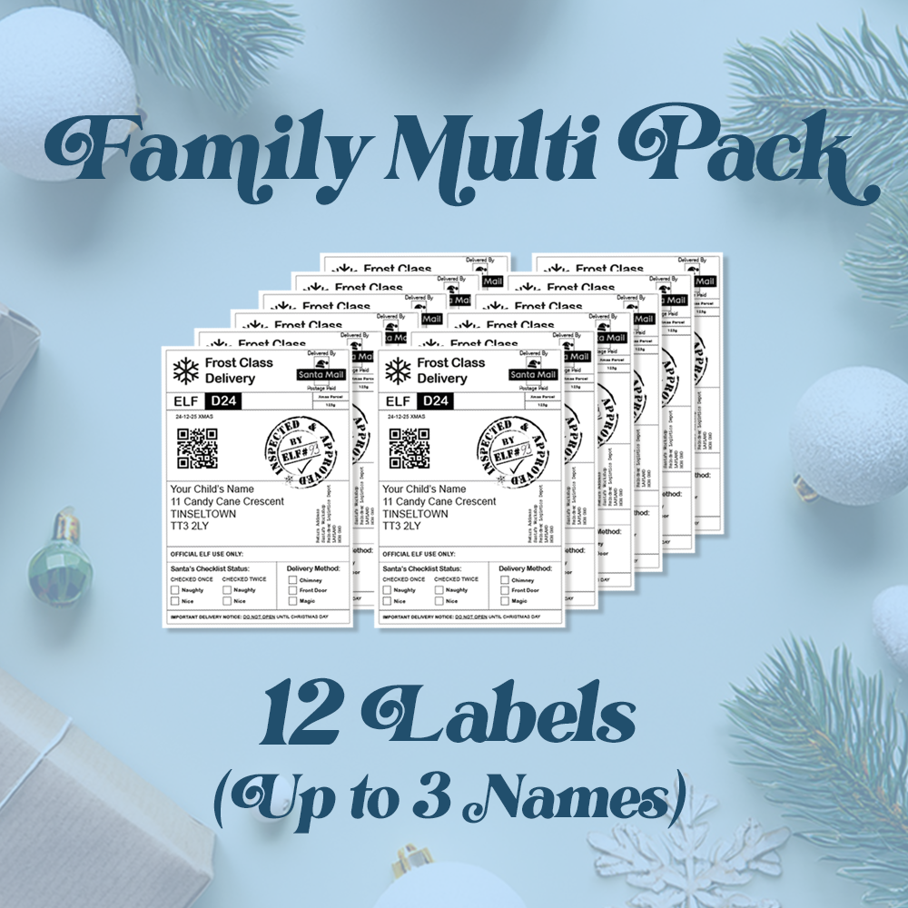 Personalised Santa Mail Shipping Label