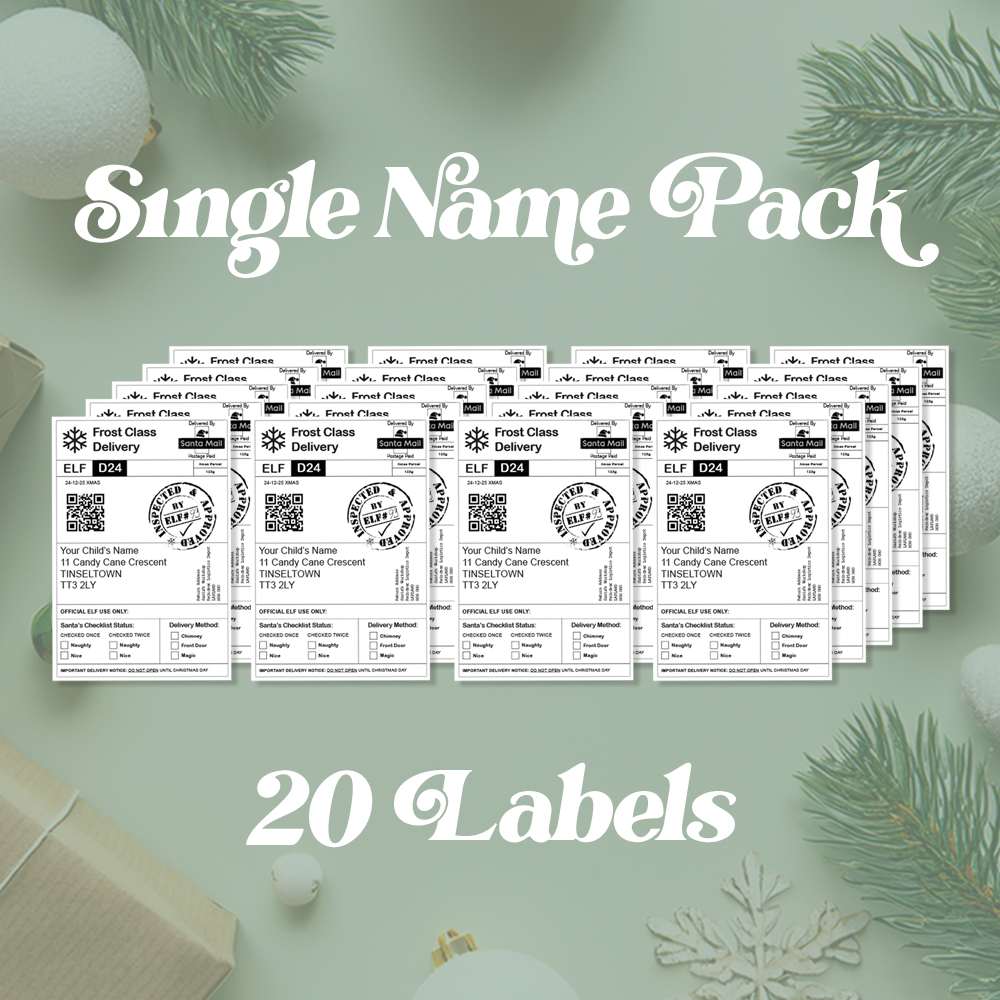 Personalised Santa Mail Shipping Label