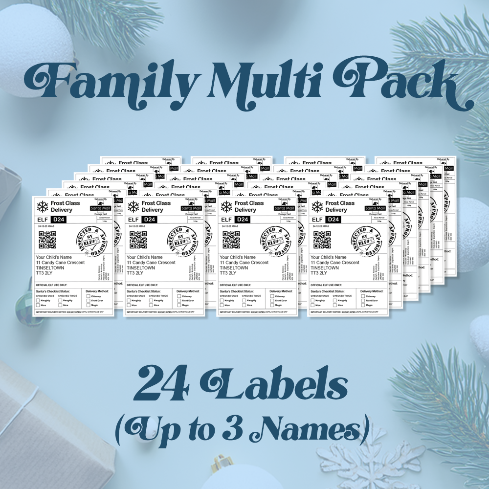 Personalised Santa Mail Shipping Label