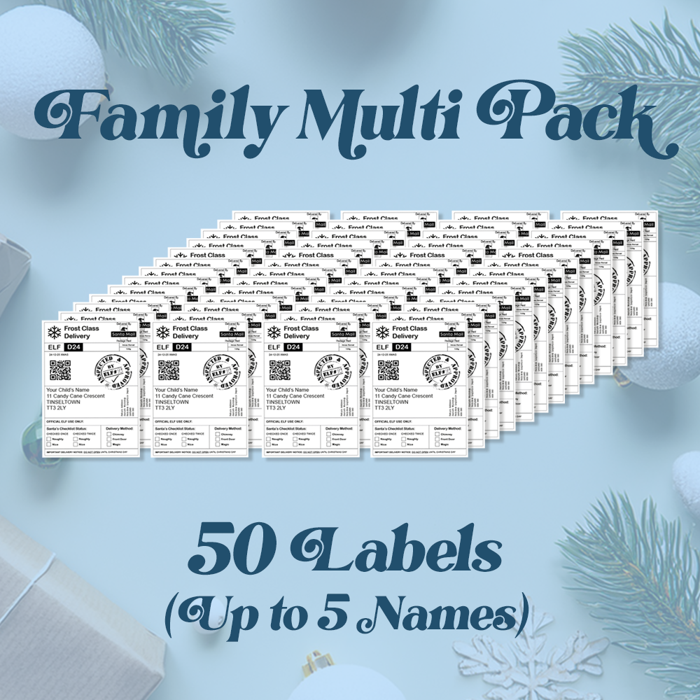 Personalised Santa Mail Shipping Label