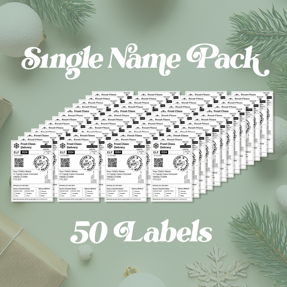 Personalised Santa Mail Shipping Label