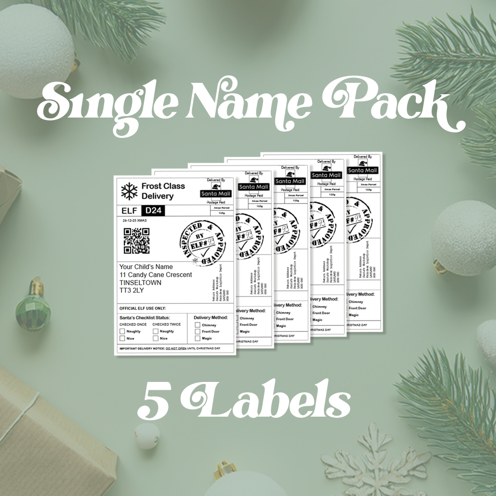 Personalised Santa Mail Shipping Label