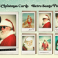 Set of 6 Retro Christmas Cards – Santa Snaps