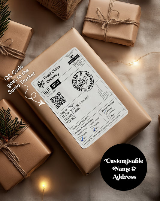 Personalised Santa Mail Shipping Label
