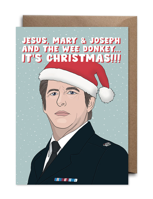 Line of Duty Christmas Card - Jesus, Mary & Joseph and the Wee Donkey