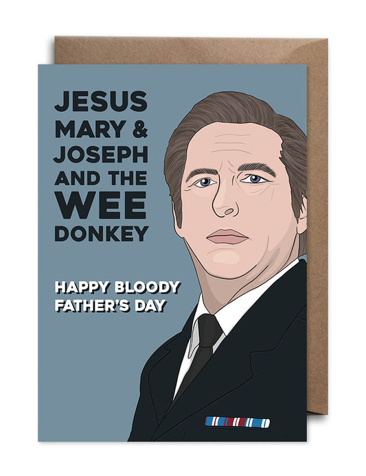 Line of Duty Father’s Day Card - Jesus, Mary & Joseph and the Wee Donkey